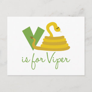 V is for viper postkarte