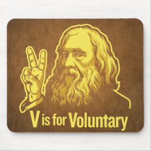 V ist für freiwillige Lysander Spooner Mousepad