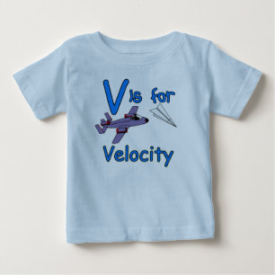 V ist für Geschwindigkeit Baby T-shirt