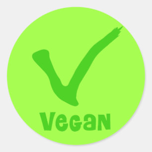 V ist für Vegane Aufkleber geeignet