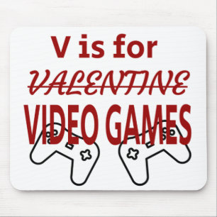 V ist für Video Game valentine Mousepad