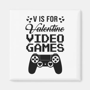 V ist für Video-Spiele Gaming-Liebhaber-Geschenk-S Magnet