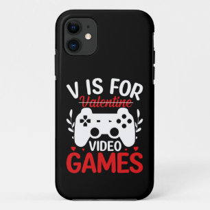 V ist für Videospiele mit Valentine Crossed Out Case-Mate iPhone Hülle