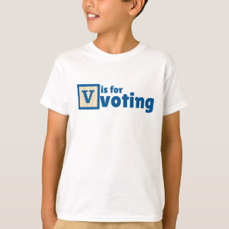 V ist für Voting Kids-Shirt T-Shirt
