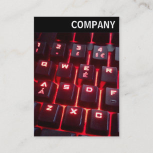 V-Leiter - Leuchtende Tastatur Visitenkarte