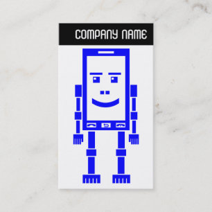 V-Leiter - Robo-Phone - blau Visitenkarte