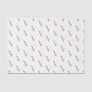V Monogramm Bluthochdruckpapier Seidenpapier