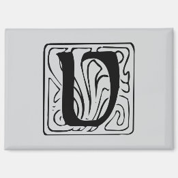 V Monogramm schwarz Magnet