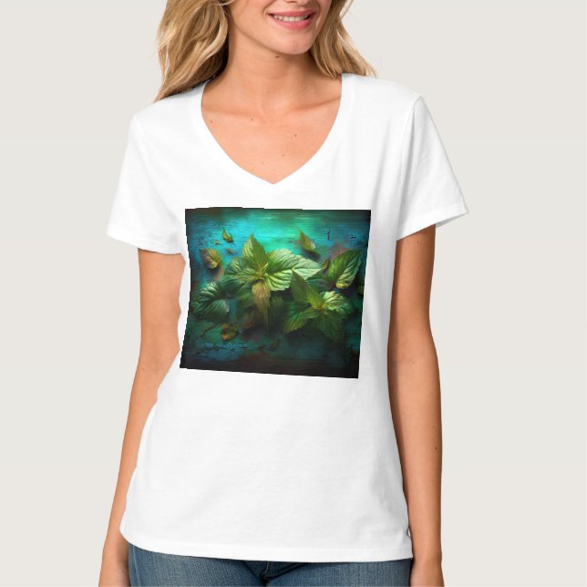 V-Neck-T - Shirt für Frauen (Vorderseite)