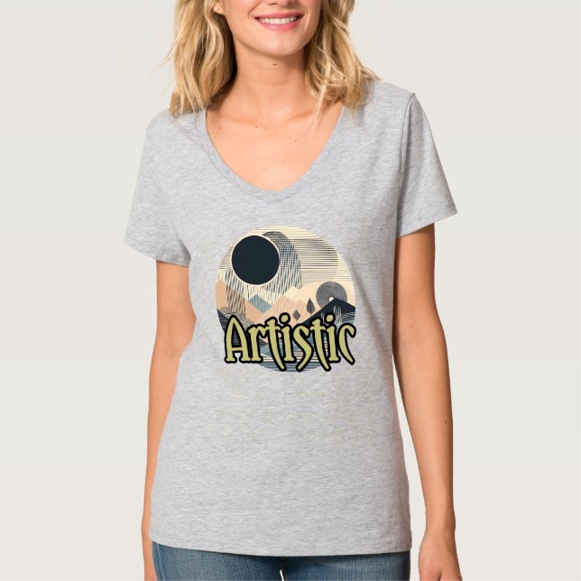 V-Neck-T - Shirt für Frauen (Vorderseite)