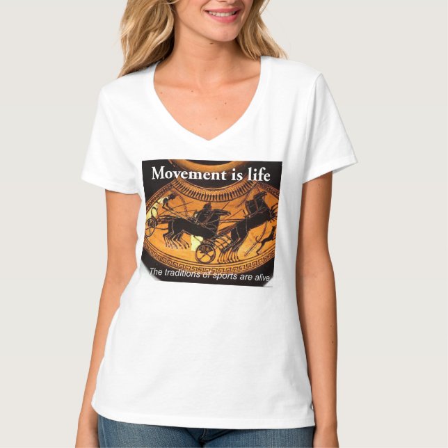 V-Neck-T - Shirt für Frauen (Vorderseite)