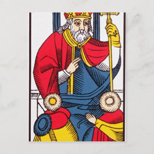V Papst, Tarot Postkarte
