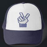 V-Schildermütze mit Handzeichen Truckerkappe<br><div class="desc">V Schild LKW Hut mit Handzeichen. Design der Social Media-Symbole Geeky Geschenkideen.</div>