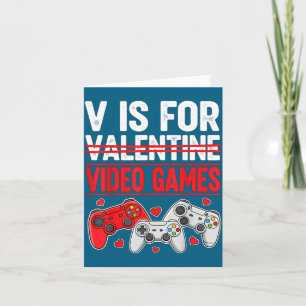V steht für lustige Valentinskarten für Videospiel Karte