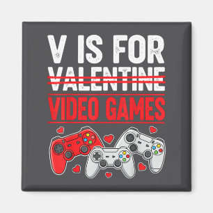 V steht für lustige Valentinskarten für Videospiel Magnet