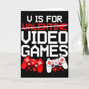 V steht für lustige Valentinstag-Videospiele Gamer Karte