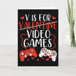 V steht für Video-Spiele Valentinstag Gamer Valent Karte