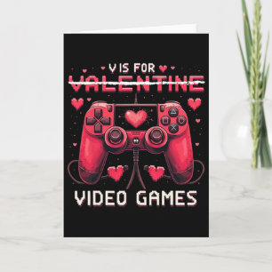 V steht für Video-Spiele Valentinstag Gamer Valent Karte