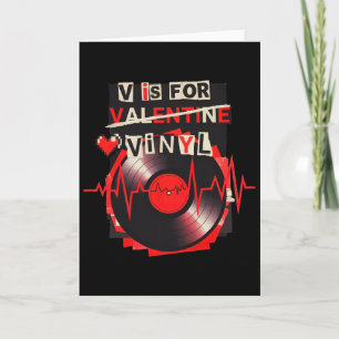 V steht für Vinyl Lustiger Valentinstag Vinyl-Scha Karte