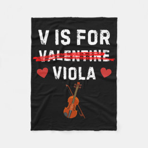 V steht für Viola Lustiger Bratschist Musik Valent Fleecedecke