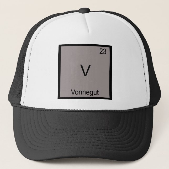 V. Symbol für das T-Shirt "Vonnegut Funny Chemistr Truckerkappe (Vorderseite)