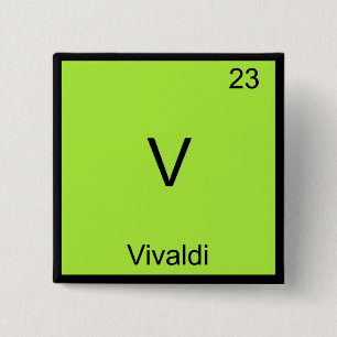 V - Symbol-T - Shirt für Vivaldi Funny Chemistry E Button