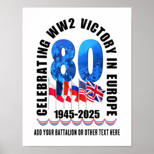 V. TAG 80 Jubiläumssieg in Europa WW2 Poster