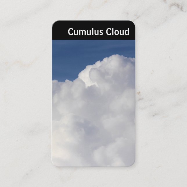 V Überschrift: Cumulus Cloud Visitenkarte (Vorderseite)