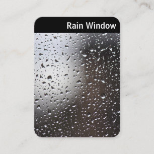 V. Überschrift: Regen auf einem Fenster Visitenkarte