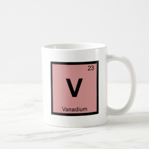V- Vanadium Chemie Periodensystem Symbol Kaffeetasse
