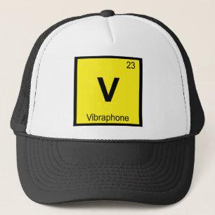 V - Vibraphon-Musik Chemie Periodensystem Truckerkappe