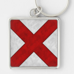 V Victor Watercolor nautical Signal Maritime Flag Schlüsselanhänger