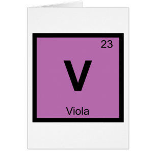V - Viola Music Chemistry Periodic Table Symbol