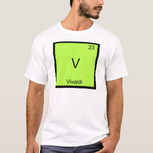 V - Vivaldi Lustiges Chemie-Element-Symbol T-Shirt