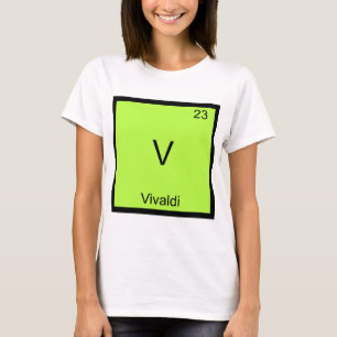 V - Vivaldi Lustiges Chemie-Element-Symbol T-Shirt