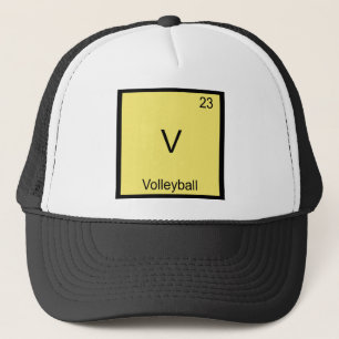 V - Volleyball Lustige Chemie Element Symbol T-Shi Truckerkappe