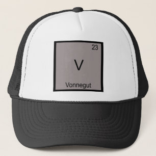 V - Vonnegut Lustiges Chemie-Element-Symbol T-Shir Truckerkappe