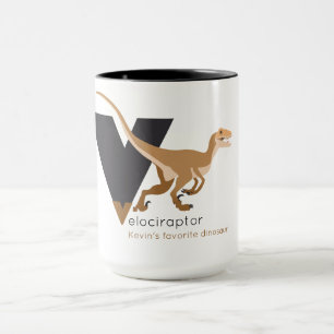 V wie Velociraptor-Tasse Tasse