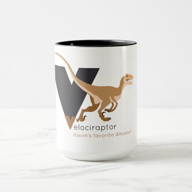 V wie Velociraptor-Tasse Tasse (Zentrum)