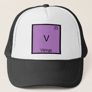 V - Wikinger Lustiges Element Chemie Symbol T-Shir Truckerkappe