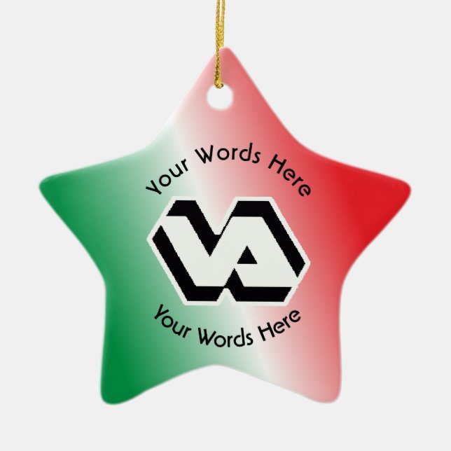 VA Logo Keramik Ornament (Vorne)