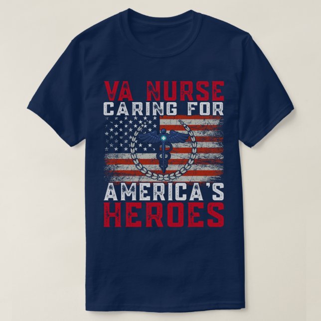 VA Nuring für Amerikas Helden Patriot Veterans T-Shirt (Design vorne)