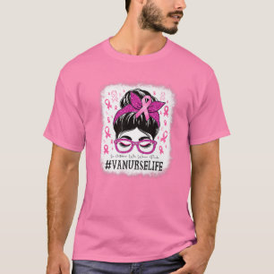 VA Nurse im Oktober tragen wir rosa Brustkrebs Awa T-Shirt