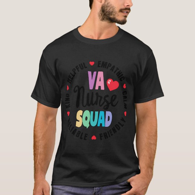Va Nurse Squad Nurse Team registriert Krankenpfleg T-Shirt (Vorderseite)