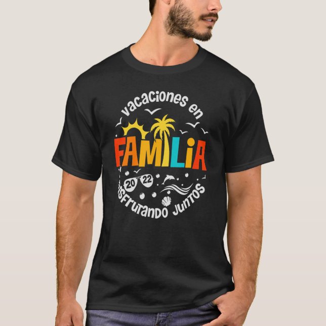 Vacaciones en Familia 2022 Spanische Sommerdisfrut T-Shirt (Vorderseite)