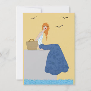 Vacances au Bord de la Mer Fashion Feiertagskarte