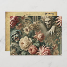 Vacant Hearts - Gothic Viktorianisch Feiertagspostkarte