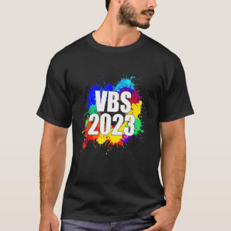 Vacation Bible School Crew 2023 Paint Spritzer I L T-Shirt
