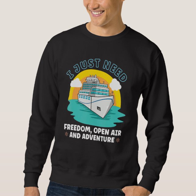 Vacation Boating Boat Captain Cruise Ship Cruising Sweatshirt (Vorderseite)