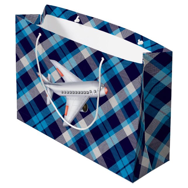 Vacation Bound  Große Geschenktüte (Rückseite Schrägansicht)